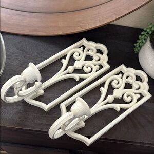 Elegant White Wall Sconce Set